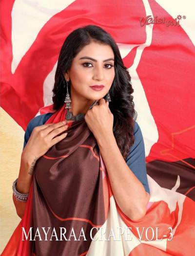MAYARAA CRAPE VOL-3 BY VAISHALI CRAPE SILK SAREE WHOLESALER IN INDIA